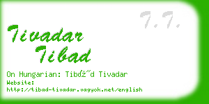 tivadar tibad business card